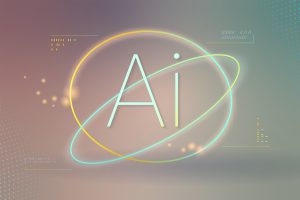 AI futuristic technology background vector