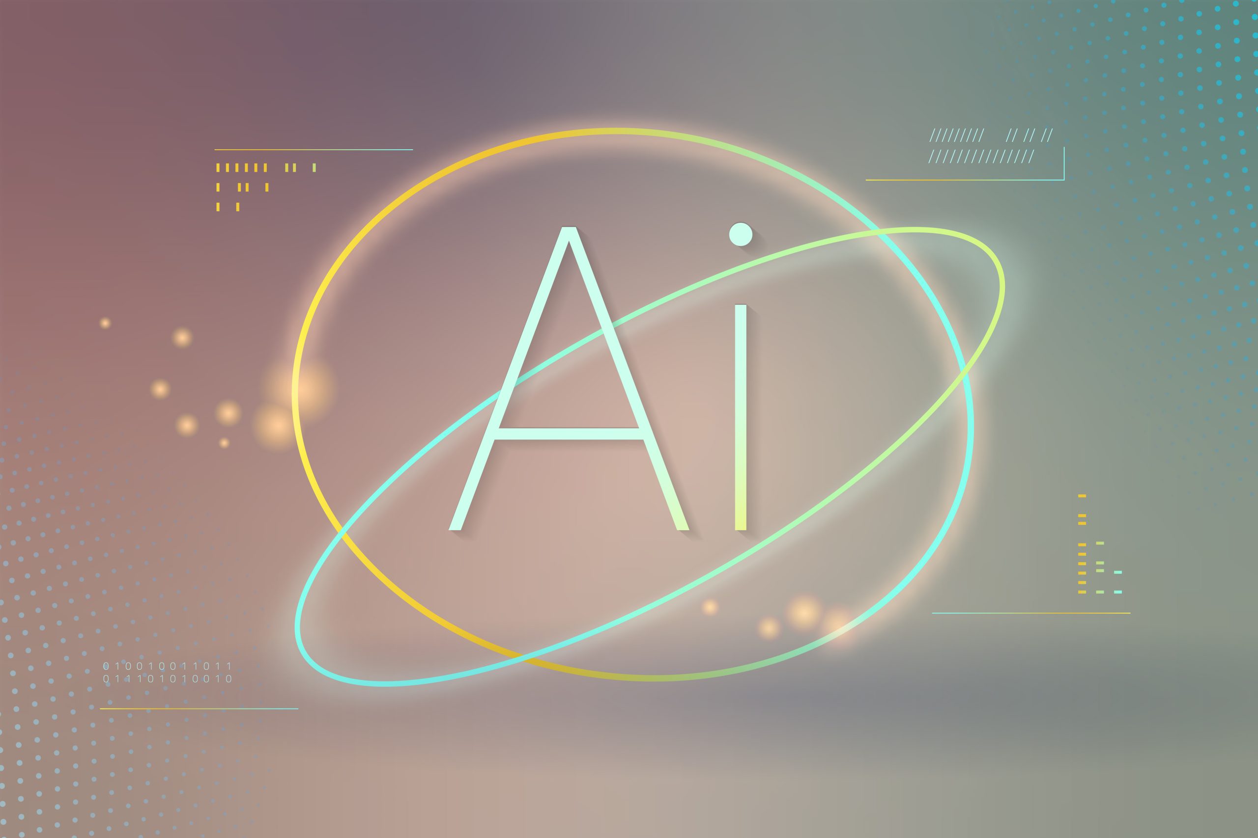 AI futuristic technology background vector